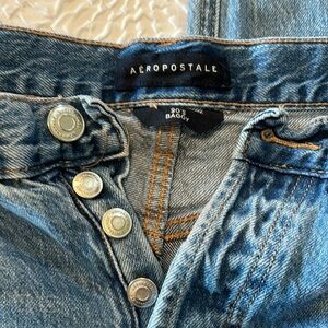 Ripped blue denim